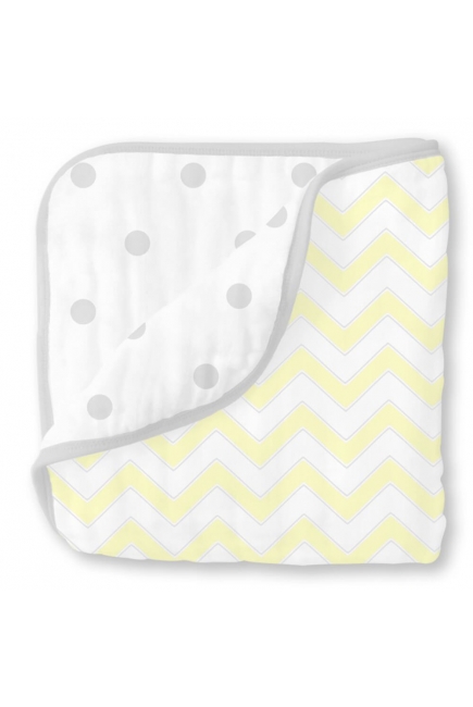 Одеяло муслиновое SwaddleDesigns, Pale Yellow Chevron