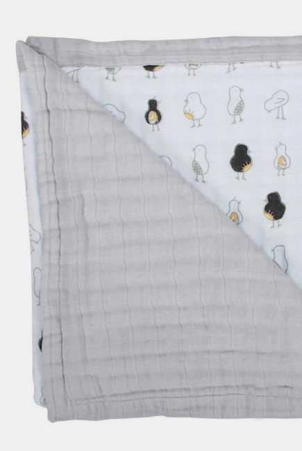 Одеяло из муслина с бамбуком Bebe au Lait, цвет Pipit and Pebble