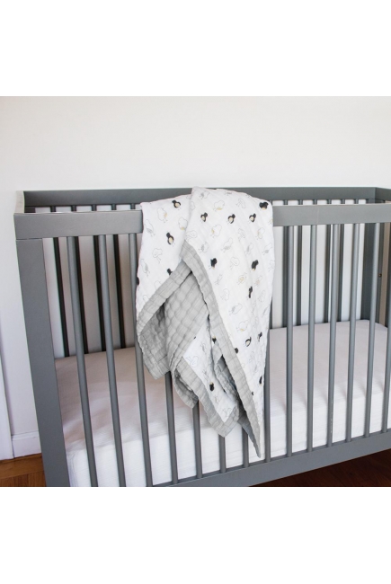 Одеяло из муслина с бамбуком Bebe au Lait, цвет Pipit and Pebble