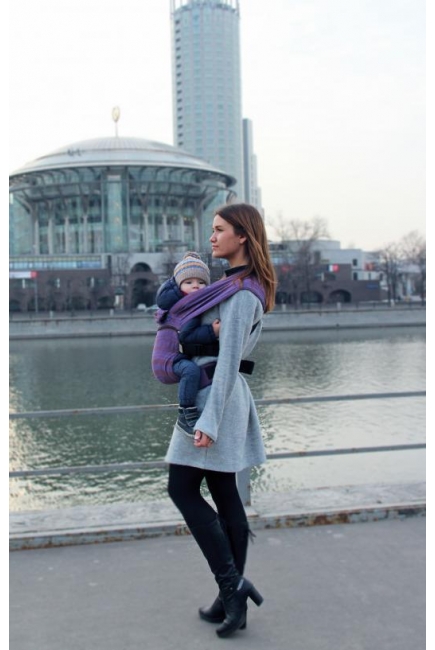 Эрго-рюкзак Karaush шарфовый с бамбуком растущий, Plum Branch