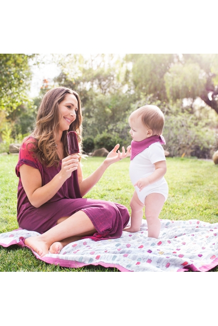 Муслиновое одеяло с бамбуком Bebe au Lait, цвет Popsicles/Cherry