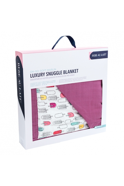 Муслиновое одеяло с бамбуком Bebe au Lait, цвет Popsicles/Cherry