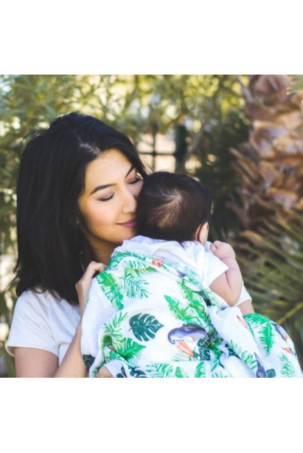 Пеленки муслиновые для новорожденных большие, Bébé au Lait Rio/Palms