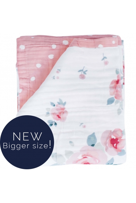 Одеяло Super Bamboo Muslin Bebe au Lait, Rosy and Dewdrops