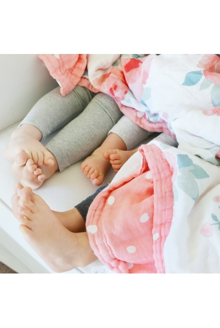 Одеяло Super Bamboo Muslin Bebe au Lait, Rosy and Dewdrops
