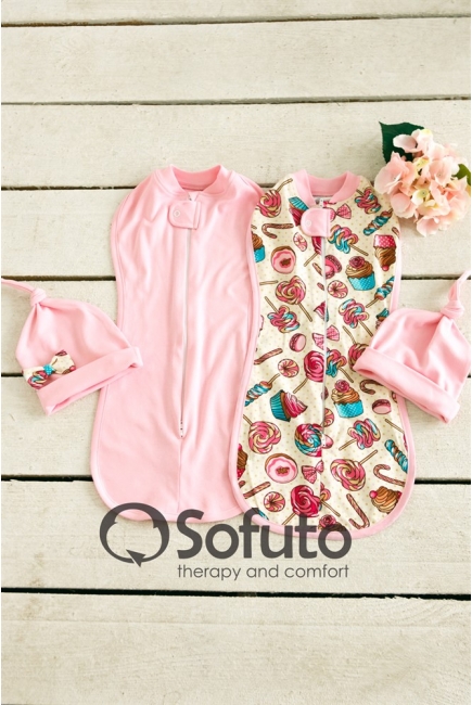 Пеленка кокон для детей трикотажная, Delicious