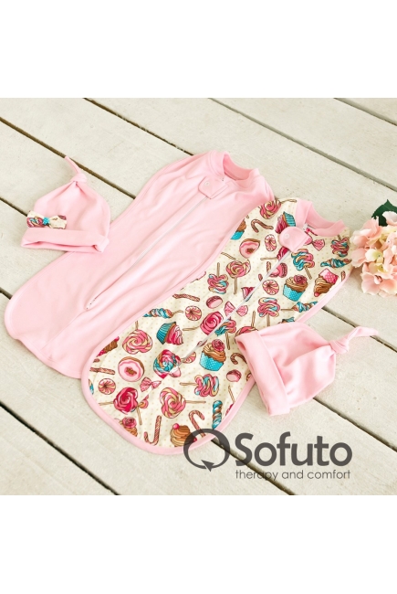 Пеленка кокон для детей трикотажная, Delicious