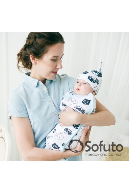 Пеленка-кокон для новорожденных трикотажная, Football