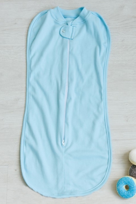 Детская пеленка-кокон трикотажная, Light Blue
