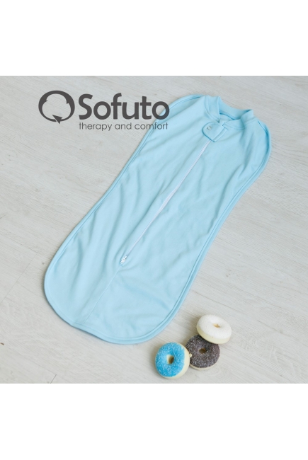 Детская пеленка-кокон трикотажная, Light Blue