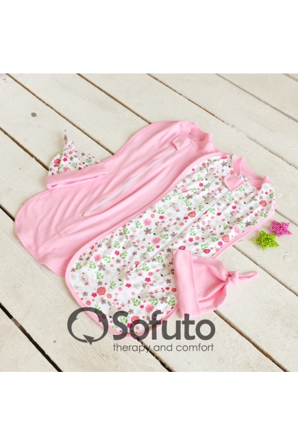 Комплект пеленок-коконов для новорожденных, Flowers