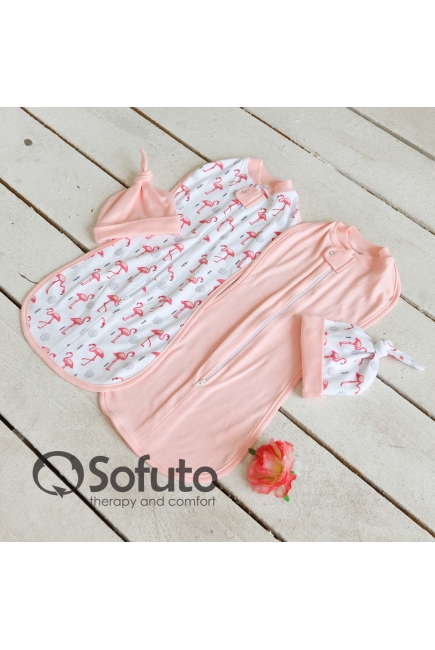 Комплект пеленок-коконов для новорожденных, Flamingo
