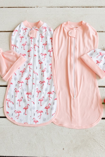 Комплект пеленок-коконов для новорожденных, Flamingo