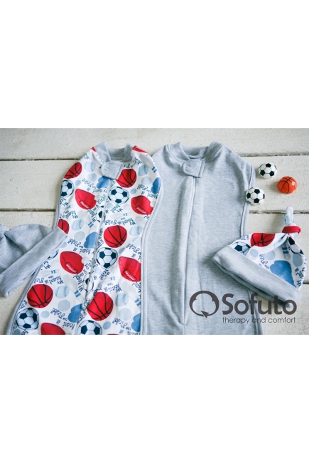 Шапочка-узелок для новорожденного, Football