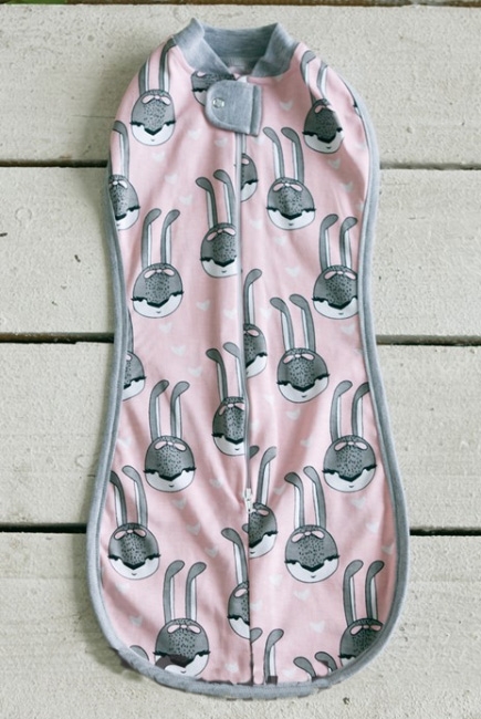 Пеленка-кокон для новорожденных трикотажная, Pink Rabbit