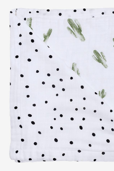 Муслиновое одеяло с бамбуком Bebe au Lait, цвет Saguaro and Dottie