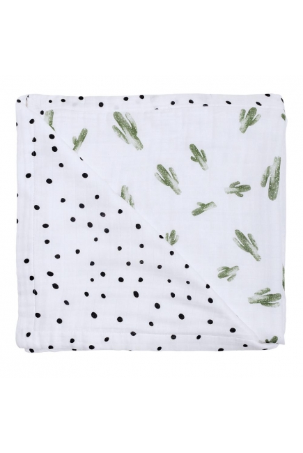 Муслиновое одеяло с бамбуком Bebe au Lait, цвет Saguaro and Dottie