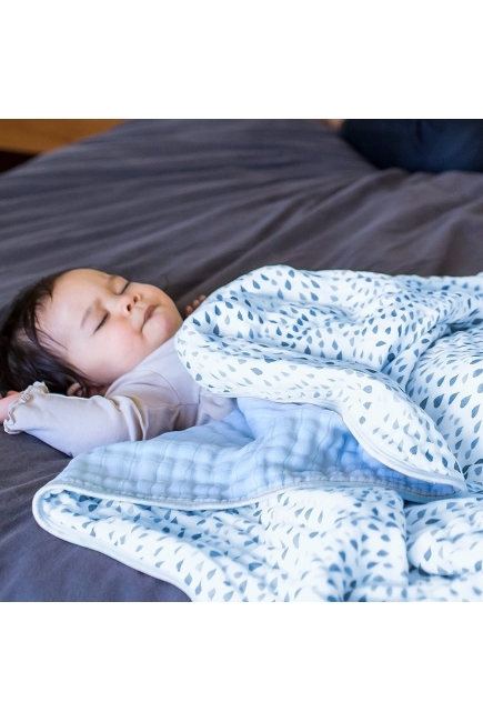 Одеяло из муслина Bebe au Lait, цвет Serenity and Sky