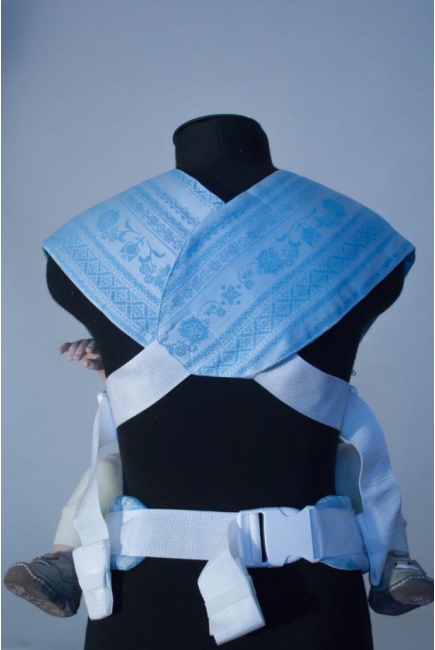 Эрго-рюкзак шарфовый с бамбуком Карауш растущий, Sky