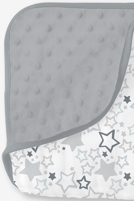 Одеяло из муслина с флисом SwaddleDesigns Snuggle Blanket, Starshine Shimmer Sterling
