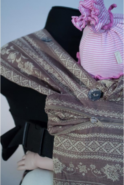 Эрго рюкзак шарфовый с бамбуком Карауш растущий, Toffee