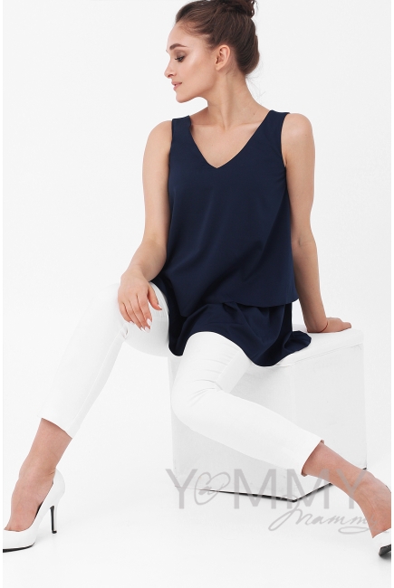 Топ для беременных и кормящих, цвет темно-синий