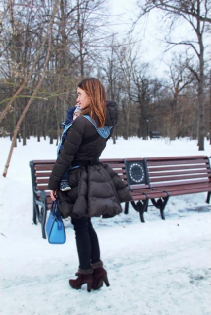 Эрго-рюкзак шарфовый с бамбуком Karaush растущий, Turquoise