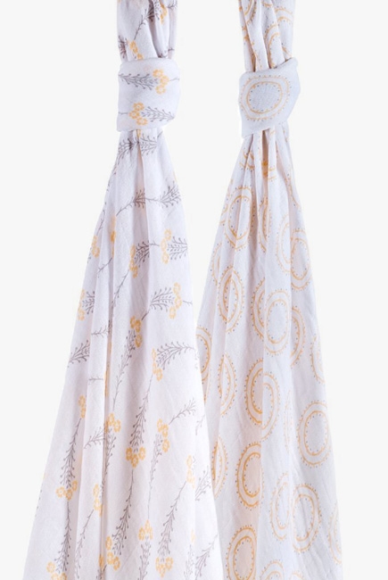 Пеленки для новорожденных из муслина Bébé au Lait, большие, Wildflower and Halo