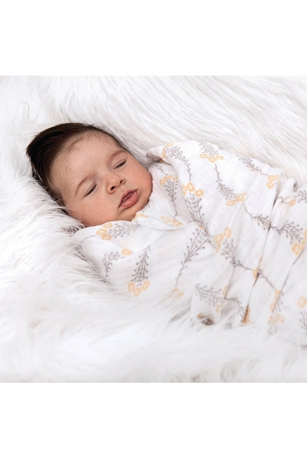 Пеленки для новорожденных из муслина Bébé au Lait, большие, Wildflower and Halo