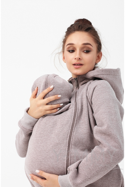 Слинготолстовка, коричневый меланж