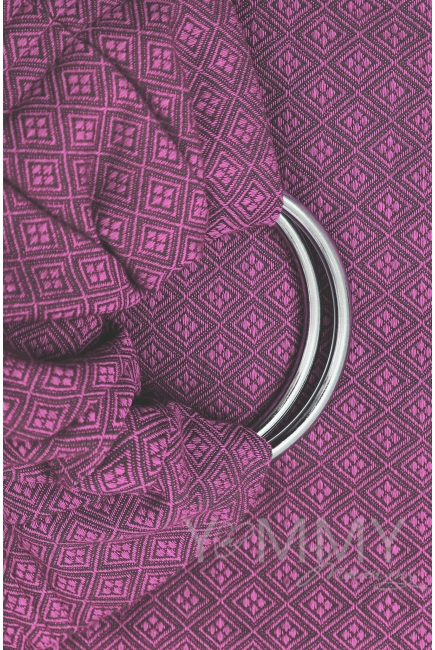 Слинг с кольцами YM, розовый/серый