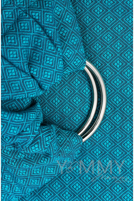 Слинг с кольцами YM, бирюза/серый