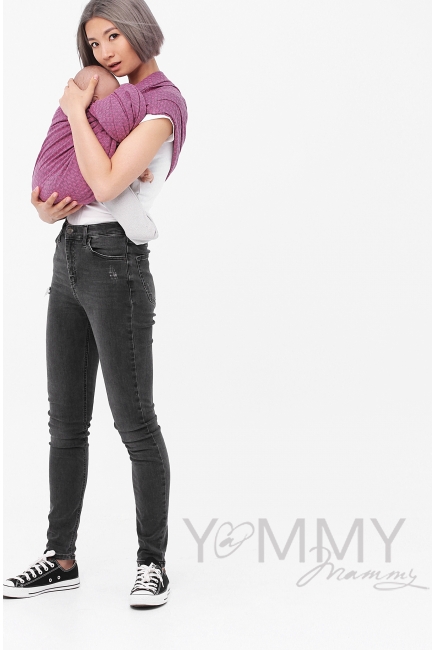 Слинг с кольцами YM, розовый/серый