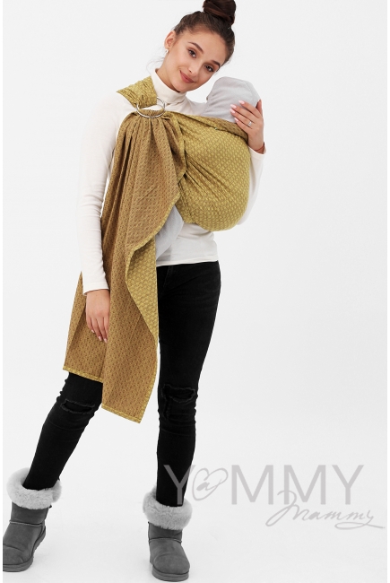 Слинг с кольцами YM, "желтый/коричневый"