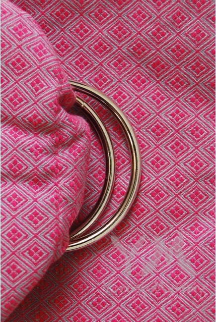 Слинг с кольцами YM, цвет "серый/брусничный"