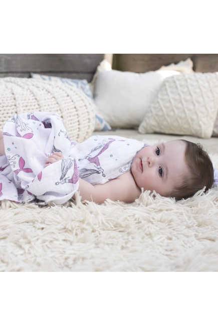 Муслиновые пеленки для новорожденных Aden Anais, большие, набор 2, Benita Bird