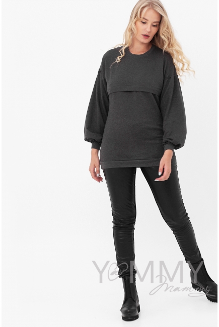 Джемпер для кормящих и беременных, цвет антрацит
