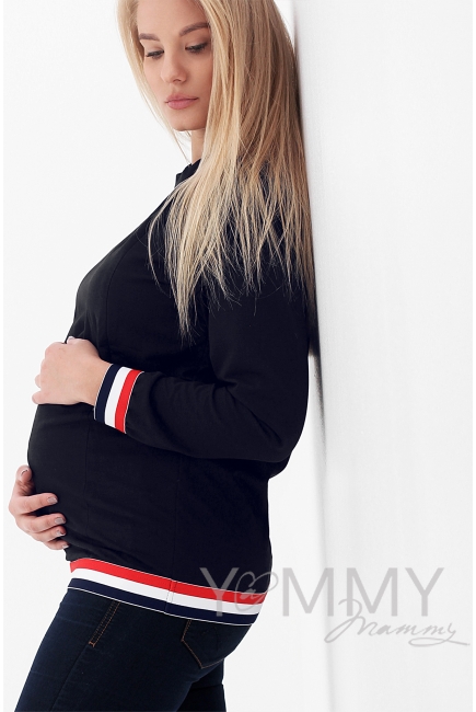 Джемпер для кормящих и беременных, темно-синий