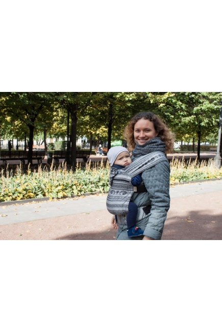 Эрго рюкзак шарфовый с бамбуком Карауш растущий, Elegance