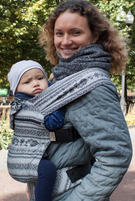 Эрго рюкзак шарфовый с бамбуком Карауш растущий, Elegance