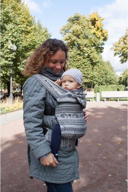 Эрго рюкзак шарфовый с бамбуком Карауш растущий, Elegance