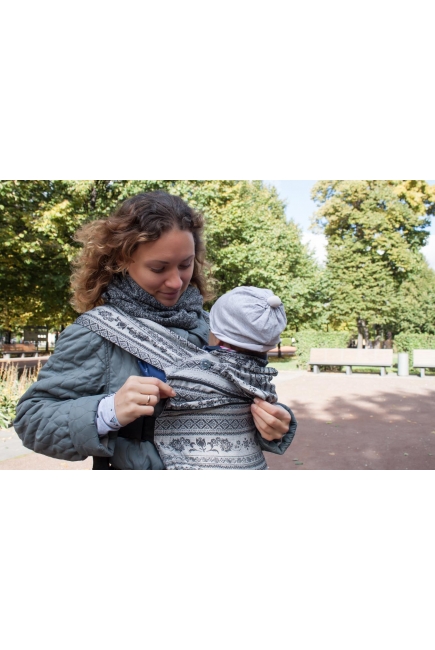 Эрго рюкзак шарфовый с бамбуком Карауш растущий, Elegance