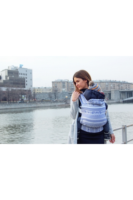 Эрго-рюкзак Karaush шарфовый с бамбуком растущий, Frost