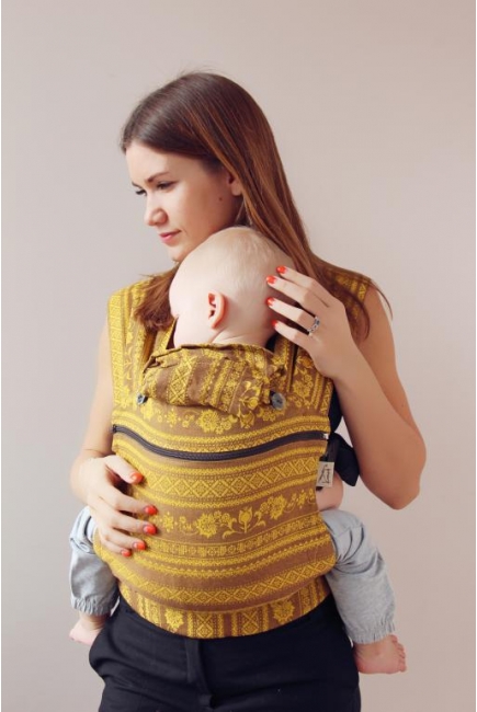 Эрго-рюкзак шарфовый с бамбуком Карауш растущий, Giraffe