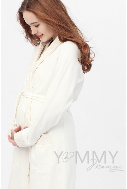 Комплект для роддома экрю/бежевые цветы