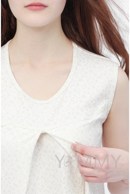 Комплект для роддома экрю/бежевые цветы