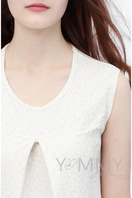 Комплект для роддома экрю/бежевые цветы