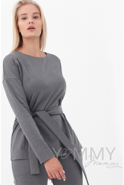 Костюм для беременных и кормящих, цвет серый меланж
