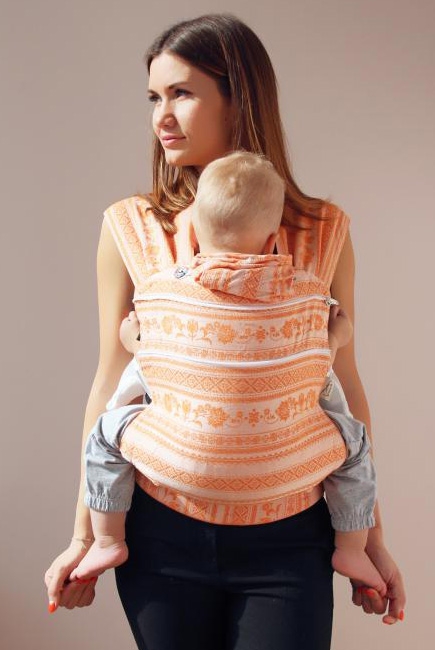 Эрго рюкзак шарфовый с бамбуком Karaush растущий, Orange