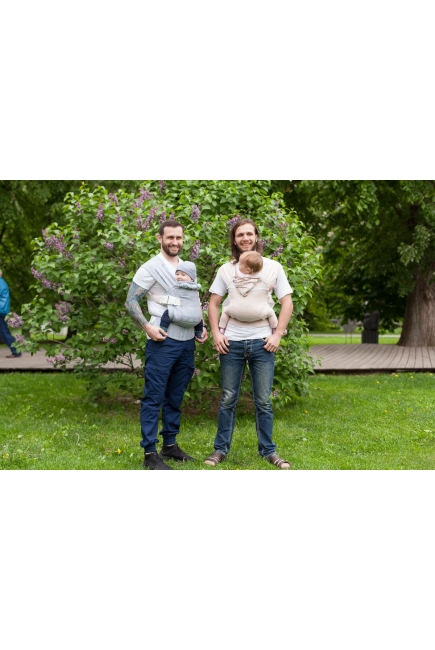 Эрго рюкзак шарфовый с бамбуком Karaush растущий, Peach